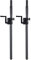 Pronomic Distanzrohr M20 mit Kurbel 2x Set - Distanzstangen aus Stahl - Mit Kurbel zur einfachen Höheneinstellung - Zur Montage von Topteilen auf Subwoofer - Länge: 95-148 cm - M20-Gewinde - Schwarz