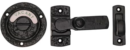 EAI Black Door Lock Indicator Bolts | Toilet/Bathroom | Cast Iron | Black Antique Finish | 69mm