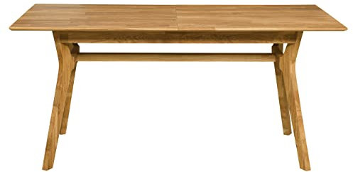 Nordic Story Esstisch Harold (eckig) • Holztisch aus Massivholz (Eiche) • Tisch für Küche, Esszimmer & Wohnzimmer • Eiche Natur • Tisch (170-210 x 90 x 75 cm) • 6-10 Personen