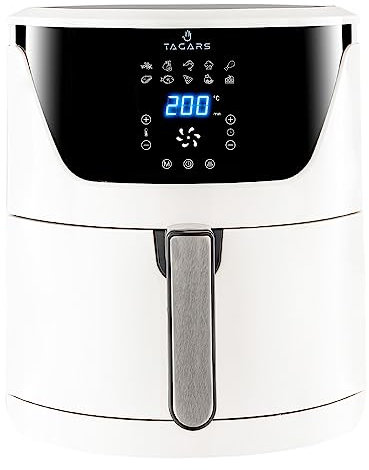 Tagars Friggitrice Ad Aria Calda Da 5 Litri Con Display Digitale Touch, Sistema A Riscaldamento Rapido, 7 Programmi Di Cottura, Timer E Cestello Estraibile 1400 W