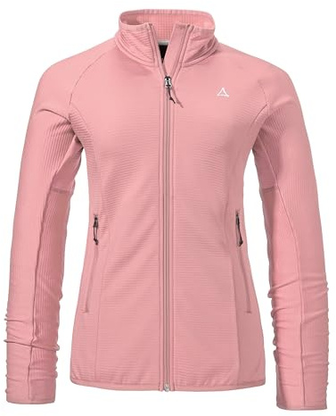 Schöffel Damen Fleece Jk Style Cascata WMS, Fleecejacke dünn & leicht mit Stehkragen, wärmende Outdoorjacke aus 2-Wege-Stretch mit 2 Außentaschen