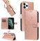 SRISHP Cover per iPhone 11 Pro, Magnetica Cover a Libro con Slot per Schede, Custodia in PU Pelle Portafoglio per iPhone 11 Pro, Oro Rosa