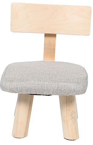 MAGICLULU Kinderhocker Kinderstuhl Hocker für Kinder draussen Barhocker Topfstuhl Kleinkinder Rückenhocker Rückenstuhl Massivholz hinterer Hocker Familienstuhl Babyhocker Sessel hölzern