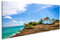 islandburner Prime Bild auf Leinwand Beautiful Vintage retro car volkswagen van on the tropical beach Bali Bilder Wandbilder Poster