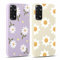 Yoedge 2 Stück HandyHülle für Xiaomi Redmi Note 11 / Note 11S 4G Hülle 6,43, Mädchen Schutzhülle Blumen Muster Aesthetic Design,Frauen Geschenk Weich Silikon Stoßfest Case, Lila Blume
