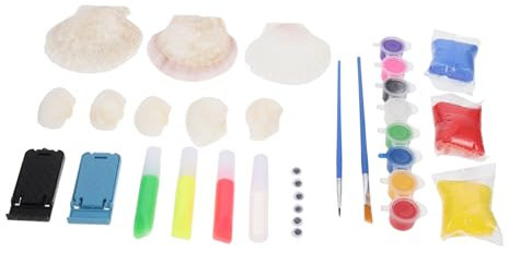 Hohopeti 1 Ensemble De Peinture De Coquille Bricolage Graffiti Jouets À Colorier Enfants Coquille Doodle Jouets Éducatifs Bricolage Coquille Main Capacité Des Yeux Fournitures De Formation