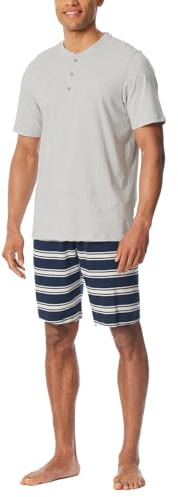 Schiesser Herren Schlafanzug kurz mit Knopfleiste - Casual Nightwear
