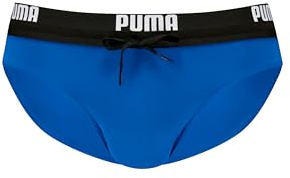 Puma Herren Logo Swim Briefs, Vivid Blue, XL EU