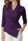 GRACE KARIN Top da Donna Manica a 3/4 Camicetta Autunnale Camicia a Tunica da Matrimonio Festiva vestibilità Slim da Donna L Viola 1