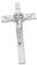 rockible Kruzifix Figur Kreuz Dekorative Metall Kunst Ornament für Schlafzimmer Wohnzimmer, Stahlfarbe Weiß