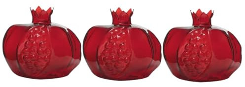 RORPOIR 3 Pièces Vase en Verre décorations Petit Vase décor de Fleurs Décor Rouge vases Vase Moderne Fleurs séchées Ampoules Vase à Fleur de Bureau Vase de Bouquets Frais Un Verre