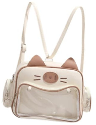 kowaku Cat Ita Tasche Pin Display Rucksack für Geburtstag Cosplay Party Gastgeschenk Anime Figur, Khaki