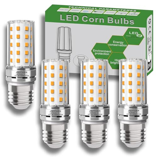 JIUYUAN LED Glühbirne Warmweiß 3000K 1050LM E27 Energiesparlampe E27 LED Lampe Maiskolben Kleine Kerze Leuchtmittel, 7W ersatz 80W Glühlampe Nicht Dimmbar 4-er Pack