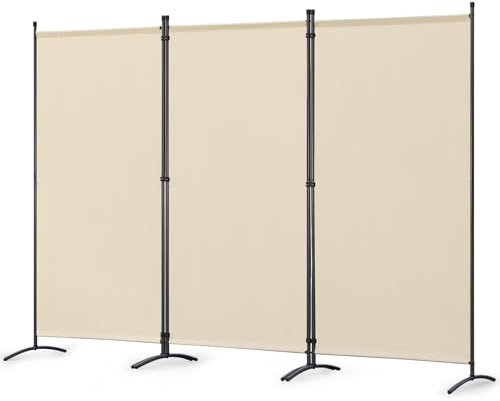 Angel Living Paravent Sichtschutz Balkonbespannung Balkonsichtschutz Paravent Raumteiler Trennwand (Beige, 243x180cm)