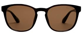 Superdry Damen Runde Sonnenbrille Schwarz/Braune Gläser 1SIZE