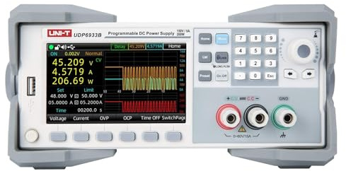 UNI-T UDP6933B Schaltnetzteil | 0–150 V, 0–5 A, 200 W, 1 Kanal, 1 mV/0,1 mA Auflösung, ≤0,04% + 30 mV Spannungsgenauigkeit, ≤0,1% + 10 mA Stromgenauigkeit, RS232/RS485/USB-Gerät/LAN-Schnittstelle
