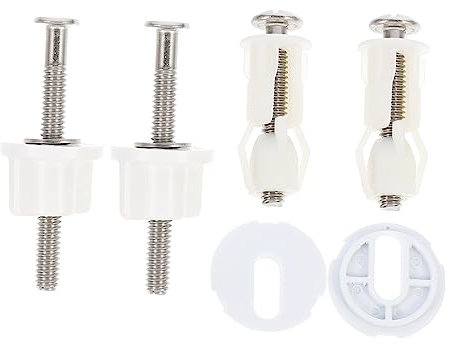 HOLIDYOYO 1Set Bulloni per Sedile Wc Kit Fissaggio Accessori per Resistenti e Facili da Installare Compatibili con Coperchi Standard Materiale