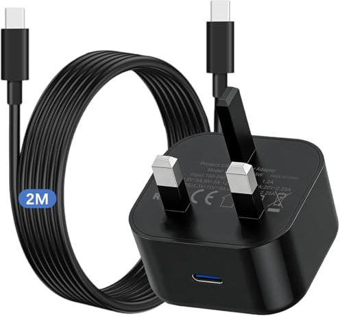 20W Fast Charger Cord for Samsung Galaxy S25, S24/S23/S22/S21 Edge/Ultra, A17 A16 A15 A145G/A54/A03S/A13/A53/A23/A34/A24/A33, USB C to USB C Cable for Samsung Phone Charging Cable Replacement (2m)