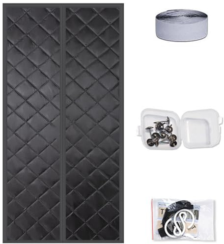 Rideau de porte isolé, 94 x 210 cm, isolation thermique pour l'hiver, rideaux de porte pliants insonorisés pour garder au chaud en hiver et au frais en été, rideaux Noren