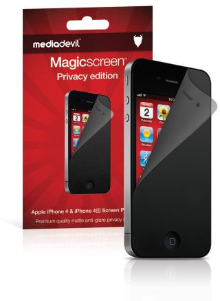 MediaDevil Screen Protector for iPhone 4 and iPhone 4S - Privacy Edition, Matte Acrylic (1-Pack)