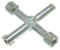 Klempner Multi Utility Tool Schlüssel 4-Wege-Gas Stromzähler Box Kühler (Pack 2)