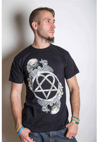 Rockoff Trade Herren T-Shirt Bone Sculpture, Gr. X-Large, Schwarz (Black)