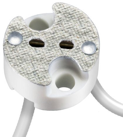 Universal-Fassung aus Keramik für G4, G5. 3, GY6 Niedervolt Sockel 12V max. 25W