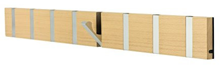 LOCA Knax 8 Garderobe Haken Silber (Eiche geölt)