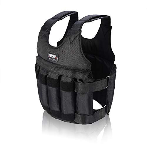 Yosoo Max. Belastung 50 kg Gewichtsweste Workout Gewicht Trainingsjacke Boxen Fitness Training (leere Weste ohne Stahlplatte)