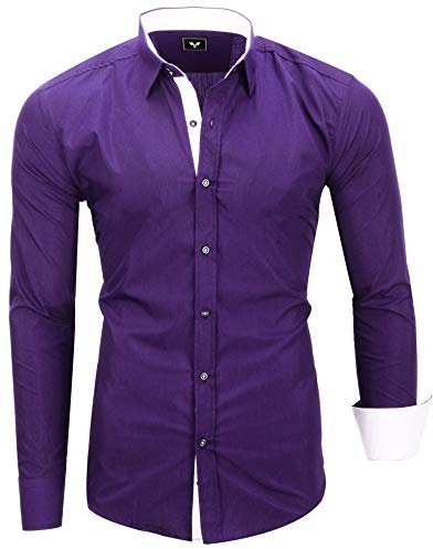 Kayhan Uomo Camicia, TwoFace 2Face Purple 3XL