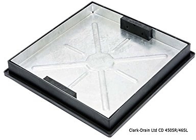 Clark Drain Recessed and Sealed Galvanised Manhole Cover 450x450x43.5mm CLKS450SR/46SL