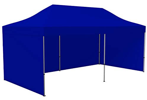 Vispronet Profi Faltpavillon/Faltzelt Basic 3 x 6 m, blau (3 Zeltwände) - weitere Farben und Größen lieferbar