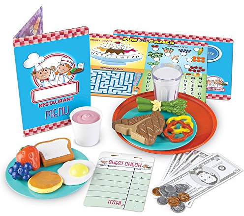Learning Resources Serve It Up! Play Restaurant - 35 Pieces, Ages 3+, for Kids, Toddler Food Toys, Pretend Vegetables, Gift for Boys Girls