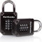 Cadenas à Code 4 Chiffres | Cadenas à Code pour Casiers de Sport, de Collège, de Vestiaire et Plus Encore | Corps en Alliage de Zinc avec Anse en Acier Trempé (Lot de 2, Noir)
