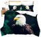 Loussiesd 3D Adler drucken Bettwäsche 135x200 cm für Kinder Jungen Lebhaft Adler Bettbezug Set Mädchen Frauen Vögel Muster Bettwäsche Set mit 1 Kissenbezug 80x80cm Super weich Mikrofaser