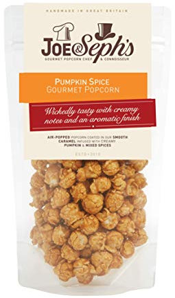 Joe & Seph's Pumpkin Spice Popcorn (1x80g) 1 Star Great Taste Award, gourmet popcorn, air-popped popcorn, autumn snacks, sweet popcorn, movie night snacks, popcorn for a party