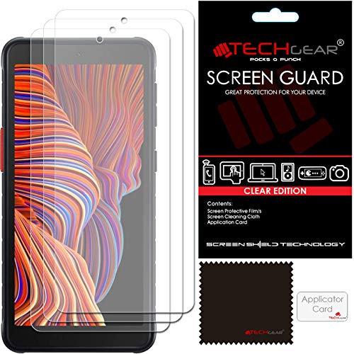 TECHGEAR [Pack de 3 Protections d'écran compatibles avec Samsung Galaxy XCover 5, Protections d'écran LCD Clear