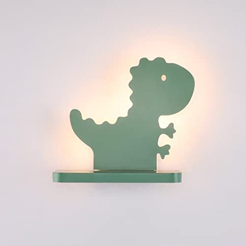 GUANSHAN LED Dinosaurier Wandleuchte Kinder Schlafzimmer Beleuchtung Kreative Wandleuchte Nachttischlampe Für Jungen, Mädchen, Kinderzimmer, Gang, Hintergrundwand