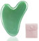 Gua Sha steine gesichts Jade Natur-Stein Herzform Kratz-Massage Tool für Gesicht, Augen, Hals zur Hautpflege, Schönheit und Entspannung der Körpermuskulatur (Grün)