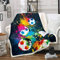 Loussiesd Jungen Plüsch Decke 150x200cm Kinder Sport Themen Kuscheldecke Fußball Sherpa Decke Teens Fußball Spiele Fuzzy Decke für Schlafsofa, Ultra weiches Raumdekor Farbspritztinte Wohndecke
