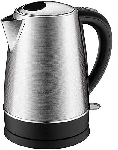 XBSXP Hervidor eléctrico Tetera 1.7L Hervidor de té eléctrico 1800W Hervidor de Agua de ebullición rápido Pico Grande Hervidor Retro Plateado