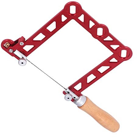 Laubsäge, professionelle Hochleistungs-Handsäge mit Laubrahmen und Ersatzblatt, Holzbearbeitung, multidirektionales Schneide-Handwerkzeug, Laubsäge für Holz, Kunststoff, Gummi, weiches Metall(5in)
