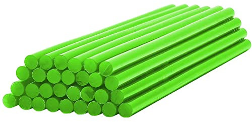 EKKJNQ Matite adesive a caldo, 30 pezzi, colorate per colla a caldo, per fai da te, 7 x 200, 11 x 200 mm, per pistola per colla a caldo (verde chiaro 11 mm)