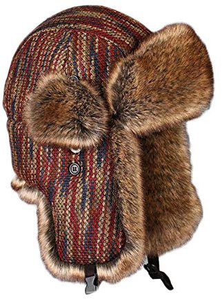 nster Winterhüte, Bomber-Hut Unisex Aviator Bomber-Hut-Faux-Pelz-Trooper-Trapper-Hut t Earglafs-warmen Winterhut