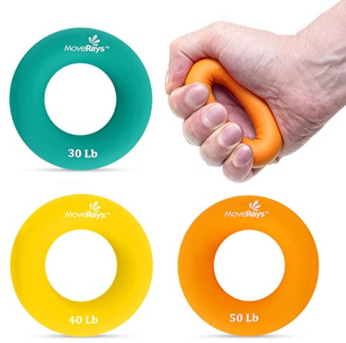 MoveRays Handtrainer Ring – Ultimatives Set für Griffkraft, Klettertraining, Unterarm- und Bouldertraining