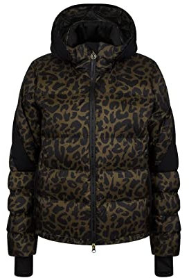Sportalm W Down Jacket 2 Oliv-Schwarz - Daunen Stylische wärmende Damen Entendaunen Skijacke, Größe 38 - Farbe Black Oli