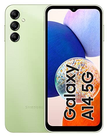 Samsung Galaxy A14 5G, Android Smartphone, 6,6 Zoll Dynamic AMOLED Display, 5.000 mAh Akku, 64 GB/4 GB RAM Handy in Light Green inkl. 30 Monate Herstellergarantie [Exklusiv bei Amazon]