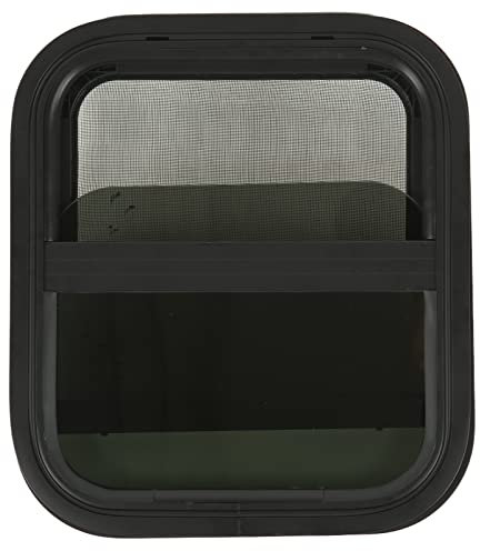 Wohnmobil-Schiebefenster mit Bildschirm, 440 Mm H 390 Mm B, Sichtschutz, Getöntes Gehärtetes Glas, Wasserdicht für Wohnmobil-Anhänger