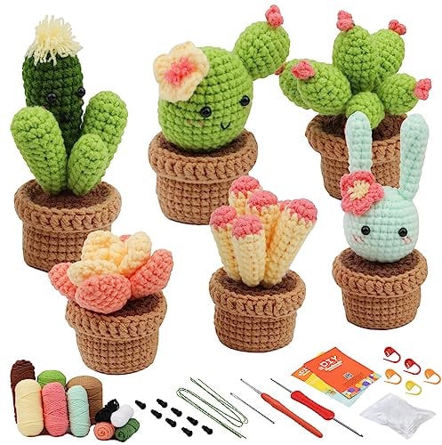 Namner Häkelset für Anfänger, Häkelnadel Set, Häkeln für Anfänger, Häkel-Starterset Fleshiness, für DIY-Handarbeiten mit Häkelnadelset, Garn, Polyesterfaserfüllung, Handnähnadel, Stichmarkern