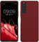 kwmobile Hülle kompatibel mit Sony Xperia 10 V Hülle - weiches TPU Silikon Case - Cover geeignet für kabelloses Laden - Bordeaux Violett